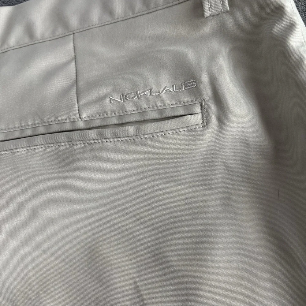 Jack Nicklaus Golf Pants Beige Pleated Dress Trousers Menswear 38x32‎